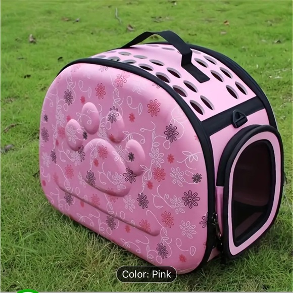 Pink Collapsable Pet Travel Carrier - Picture 1 of 9